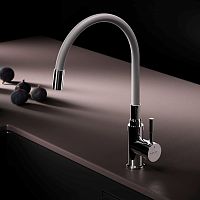 Смеситель для кухни с гибким изливом, серый/хром AM.PM X-Joy S F85B07605