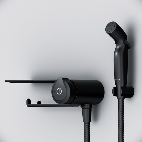 Смеситель TouchReel, монтируемый в стену с гигиеническим душем и полкой AM.PM X-Joy F0H85A822 фото 3