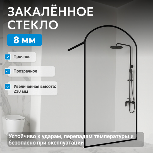 Душевая перегородка 120x230  ABBER Immer Offen AG64120BN8 фото 5