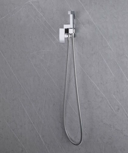 Встраиваемый смеситель с гигиеническим душем, хром ABBER Wasserfall AF8625 фото 4