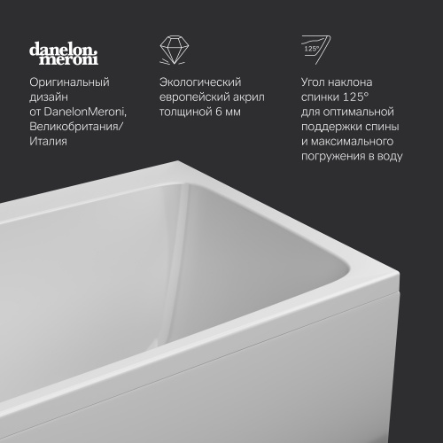 Акриловая ванна 170х75 см AM.PM Func W84A-170-075W-A фото 6