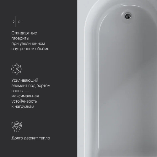 Акриловая ванна 180x80 AM.PM Spirit W72A-180-080W-A2 фото 7
