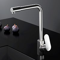 Смеситель для кухни с каналом для питьевой воды, L-излив, сатин AM.PM Like F8005711