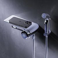 Смеситель TouchReel, монтируемый в стену с гигиеническим душем и полкой AM.PM X-Joy F0H85A800