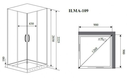 Душевая кабина Timo Ilma 109 фото 2