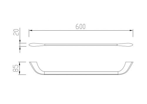 Полотенцедержатель ABBER Nord AA1552B черный матовый фото 4