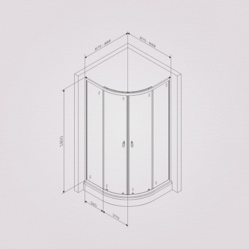Душевое ограждение AM.PM X-Joy W88G-205-090MT64 фото 5