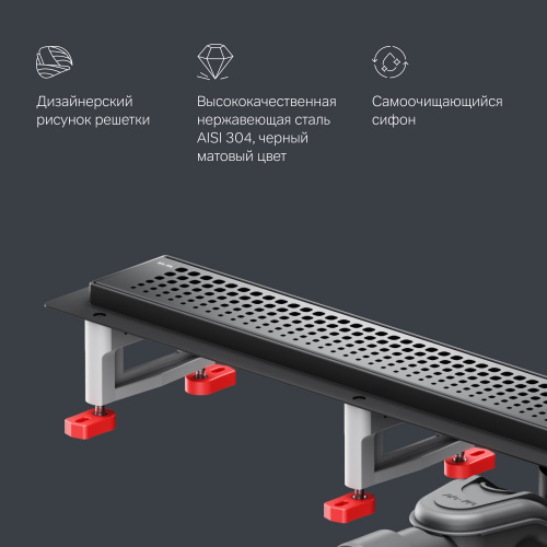 Трап для душа линейный, универсальный затвор Cut Gradient, 80 см AM.PM MasterFlow W01SC-P11-080-01BM фото 13