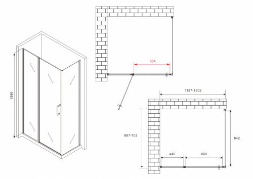 Душевой уголок 120х70 ABBER Sonnenstrand AG04120S-S70 фото 18