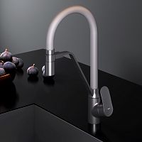 Смеситель для кухни с каналом для питьевой воды и гибким серым изливом AM.PM Like F8007825