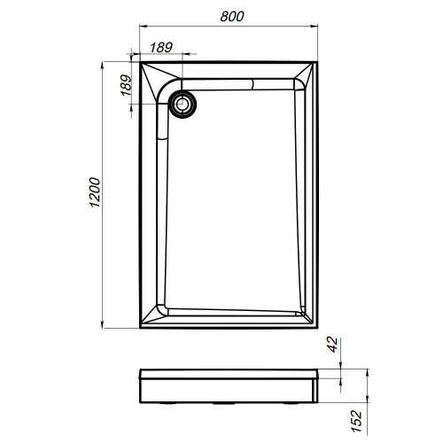 Душевой поддон, 120х80 см AM.PM Gem W90T-404-12080W фото 4