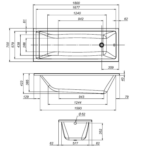 Акриловая ванна 180x70 см AM.PM Gem W93A-180-070W-A фото 10