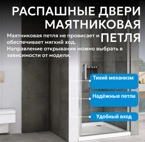 Душевая дверь 60х195 ABBER Sonnenstrand AG04060 фото 6