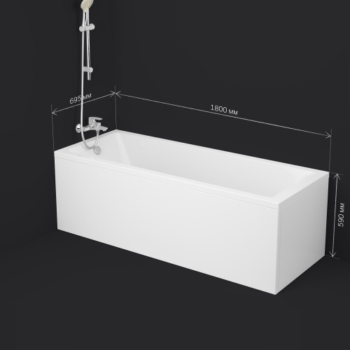 Акриловая ванна 180x70 см AM.PM Gem W93A-180-070W-A фото 9