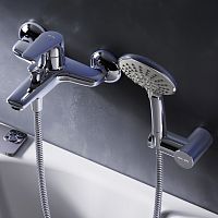 Смеситель для ванны и душа с душевым набором AM.PM Joy F85E15000