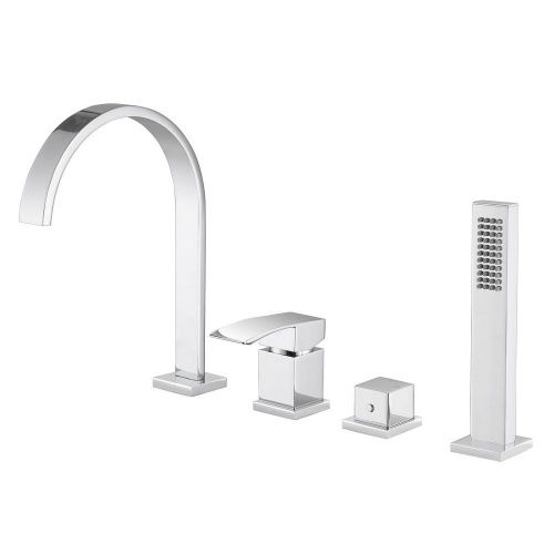 Смеситель на борт ванны с душем, хром ABBER Wasserfall AF8613
