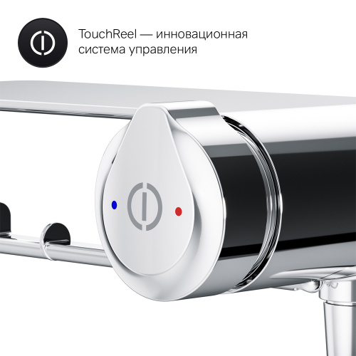 Смеситель TouchReel, монтируемый в стену с гигиеническим душем и полкой AM.PM X-Joy F0H85A800 фото 6