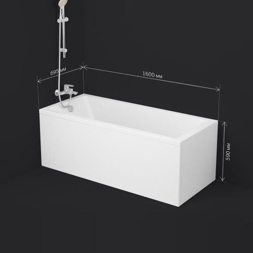Акриловая ванна 160x70 см AM.PM Gem W93A-160-070W-A фото 2
