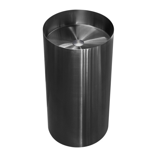 Раковина отдельностоящая 40х40см круглая  оружейная сталь  ABBER Wasser Kreis AF2414GM фото 3