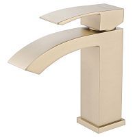 Смеситель для раковины, золото матовое ABBER Wasserfall AF8610G