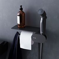 Смеситель, монтируемый в стену с гигиеническим душем и полкой AM.PM Like F0202622
