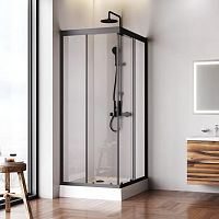 Душевое ограждение 100х80, без Поддон душевой 80х100 AM.PM Gem W90G-404-100280-BT