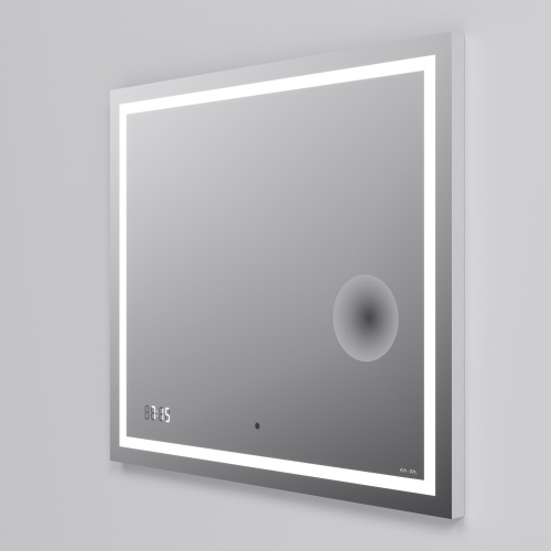 Универсальное зеркало с контурной Led-подсветкой, часами и косметическим зеркалом, 80 см AM.PM Gem M91AMOX0803WG фото 7