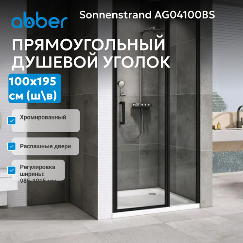 Душевая дверь 100х195 ABBER Sonnenstrand AG04100BS фото 2