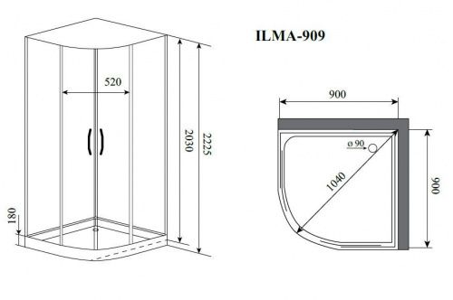 Душевая кабина Timo Ilma 909 фото 3