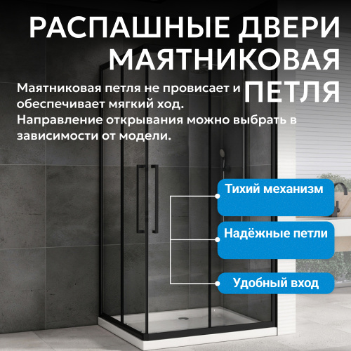 Душевая дверь 120х195 ABBER Sonnenstrand AG04120BS фото 6