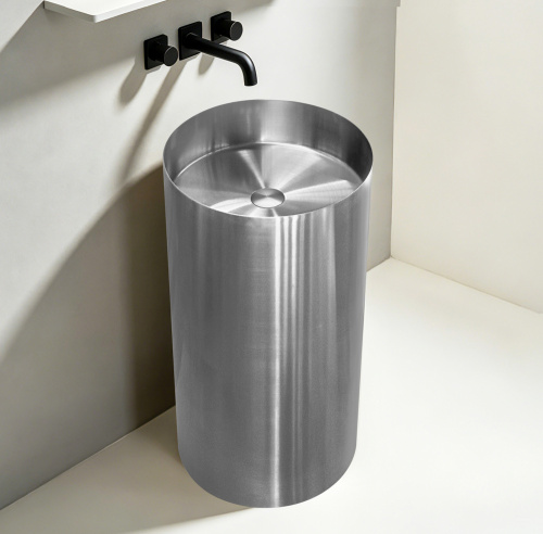 Раковина отдельностоящая 40х40см круглая  сатин  ABBER Wasser Kreis AF2414SP