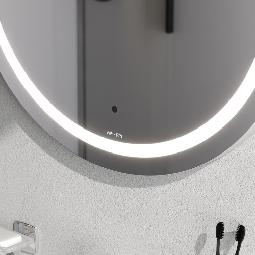 Универсальное зеркало с контурной LED-подсветкой, ИК- сенсором, круглое, 65 см AM.PM X-Joy M85AMOX0651WG фото 9