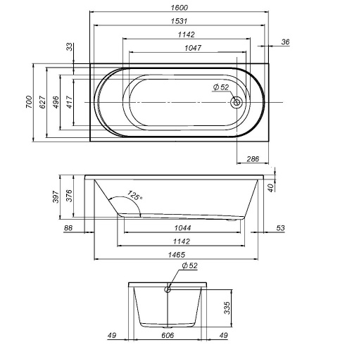 Акриловая ванна 160х70 см AM.PM X-Joy W94A-160-070W-A фото 11