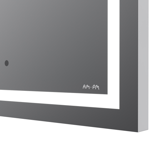Универсальное зеркало с контурной Led-подсветкой, часами и косметическим зеркалом, 55 cv AM.PM Gem M91AMOX0553WG фото 5