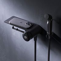 Смеситель TouchReel, монтируемый в стену с гигиеническим душем и полкой AM.PM X-Joy F0H85A822
