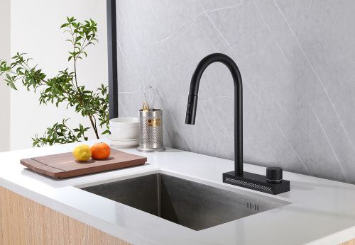 Смеситель для кухонной мойки, черный матовый ABBER Wasser Kreis AF8114B фото 3