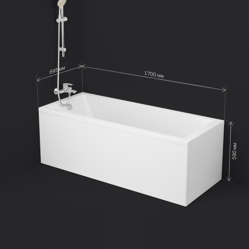 Акриловая ванна 170x70 см AM.PM Gem W93A-170-070W-A фото 2