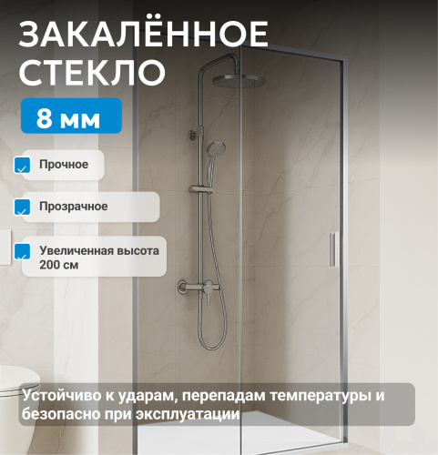 Душевая дверь 160х200 ABBER Komfort AG93160 фото 4