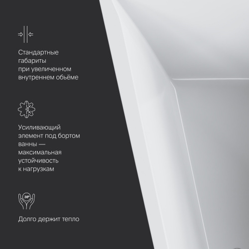 Акриловая ванна 160x100 AM.PM Spirit W72A-160L100W-A2 фото 7