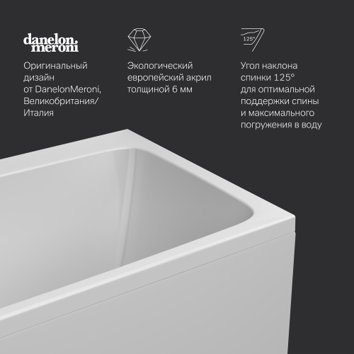 Акриловая ванна 160х70 см AM.PM Func W84A-160-070W-A фото 6