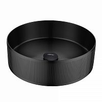 Раковина накладная 40,2х40,2см круглая  черная матовая  ABBER Wasser Kreis AF2411MB