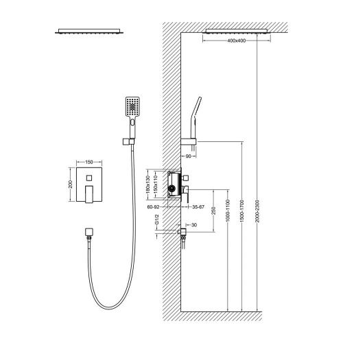 Душевая система   скрытого монтажа TIMO Selene SX-2029/00SM фото 8