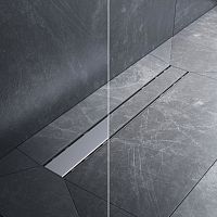 Трап для душа линейный, универсальный затвор Tile, 60 см AM.PM PrimeFlow W02SC-U11-060-04SB