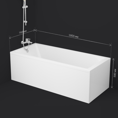 Акриловая ванна 180x80 см AM.PM Gem W93A-180-080W-A фото 9