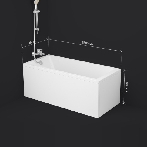 Акриловая ванна 150x70 см AM.PM Gem W93A-150-070W-A фото 6
